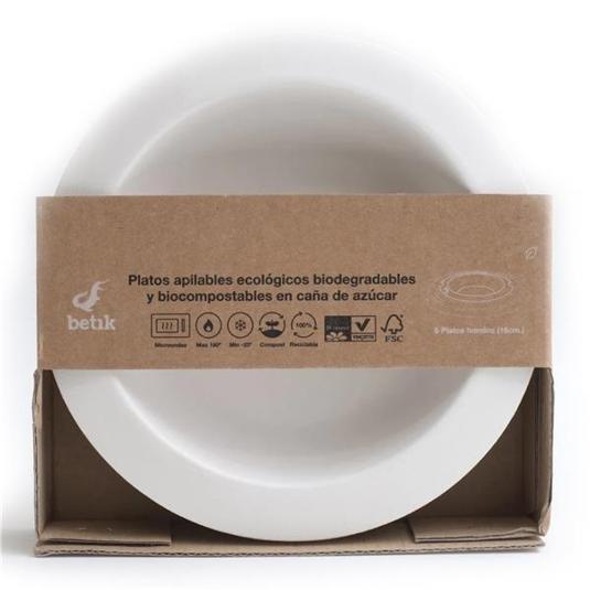 PLATO LLANO REUT.BLANCO 17CM PACK 100 UD