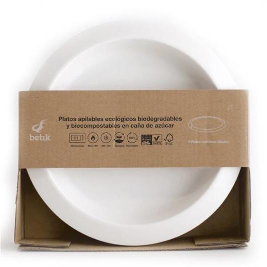PLATO LLANO REUT.BLANCO 14CM PACK 20 UD
