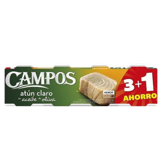 ATUN CLARO AC.OLIVA 4X52 GR. CAMPOS PACK 208 GR