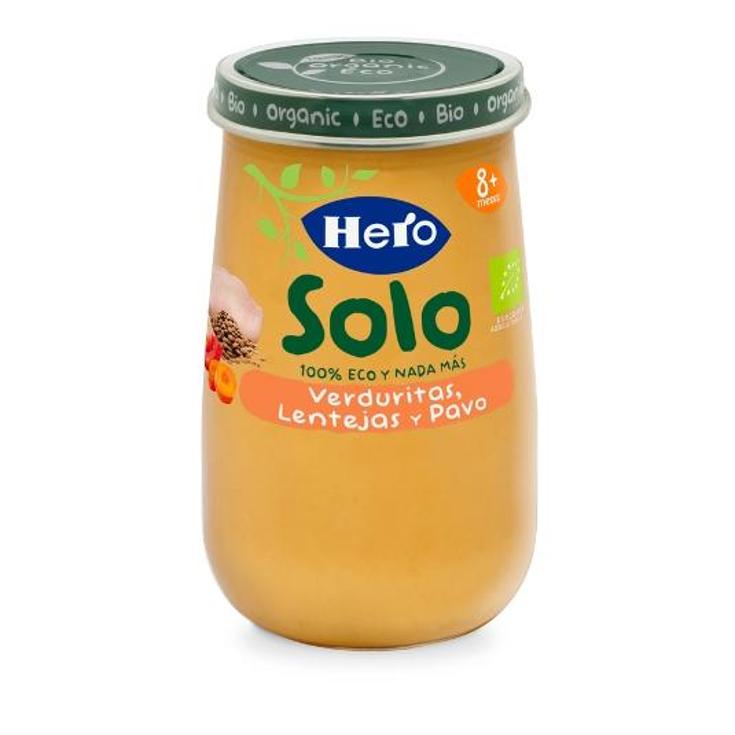 BABY ECO VERD.LENTEJA PAVO (+8M HERO FRASCO 190 GR