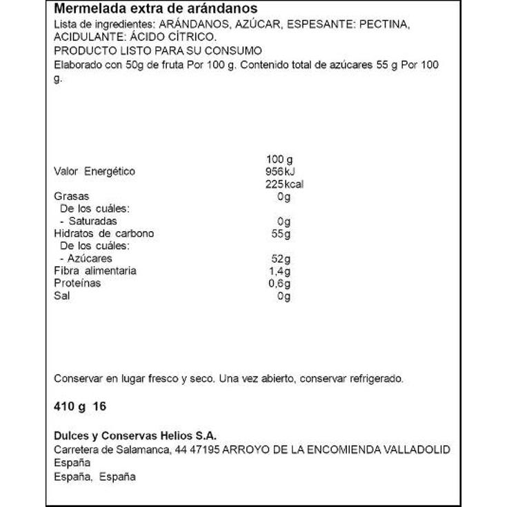 MERMELADA ARANDANOS SPAR FRASCO 350 GR