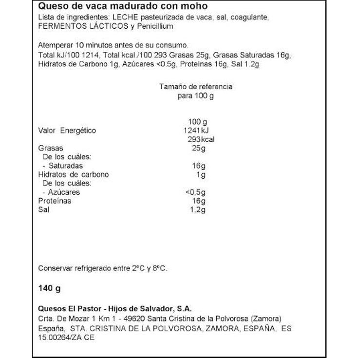 QUESO RULO DE VACA CON MOHO EL PASTOR UNIDAD 140 GR