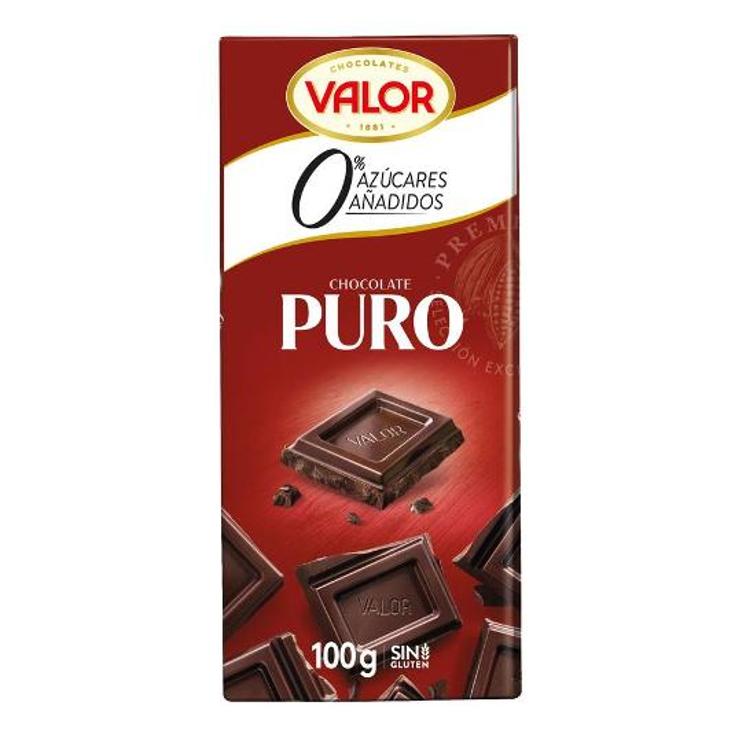 CHOCOLATE PURO SIN AZUCAR VALOR PTLLA 100 GR