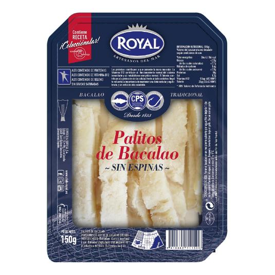 BACALAO SALADO PALITOS REFRIGER ROYAL PQTE 150 GR