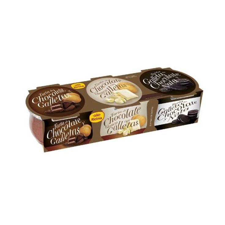 POSTRE SURTIDO TRES TARTAS 3X70 REINA PACK 210 GR
