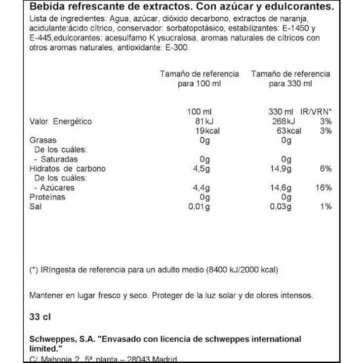 REFRESCO CITRUS ZERO SCHWEPPES LATA 33 CL