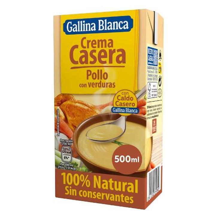 CREMA CASERA POLLO CON VERDURAS G.BLANCA BRIK 500 ML