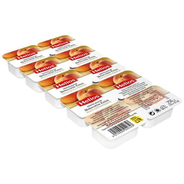 MERMELADA MELOCOTON PORC.10X25 HELIOS PACK 250 GR