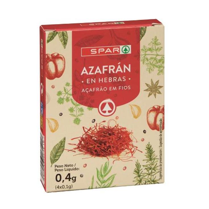 AZAFRAN HEBRA 4 SOBRES SPAR CAJA 4 GR