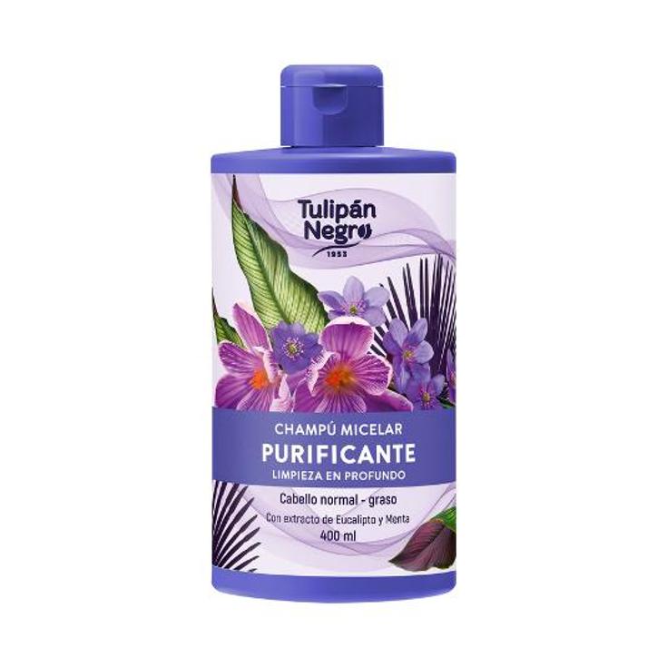CHAMPU PURIFICANTE C.NORMAL TULIPAN NEGR BOTE 400 ML