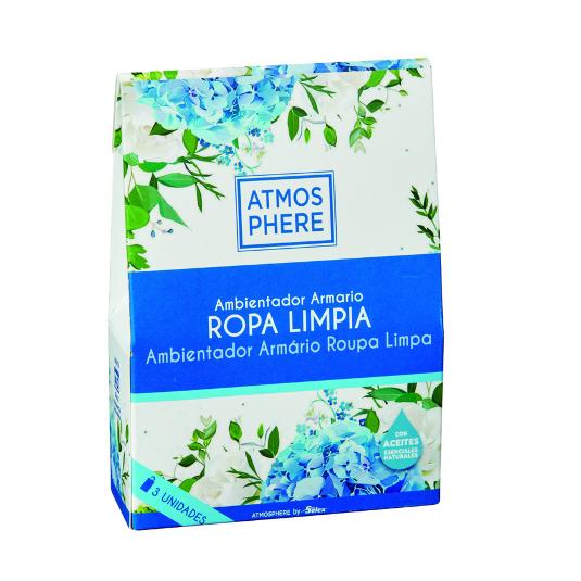 AMBIENTADOR ARMARIO ROPA LIMPIA ATMOSPHERE PQTE 3 UD