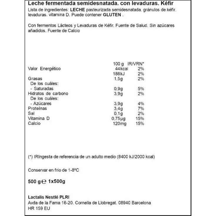 KEFIR NATURAL NESTLE BTLLA 500 GR