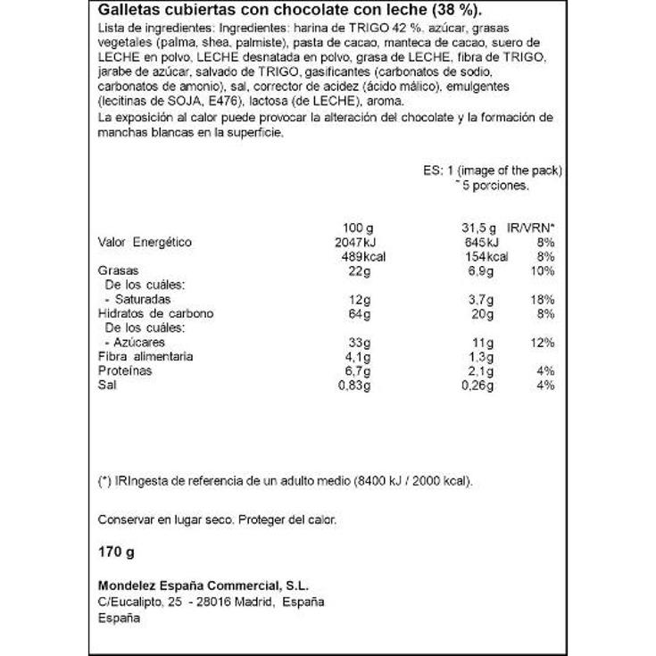 GALLETAS DIG.FINAS CHOCO LECHE FONTANEDA PQTE 170 GR