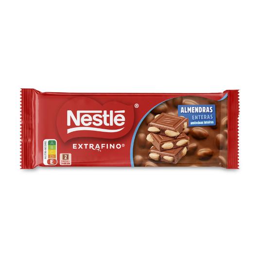 CHOCOLATE LECHE ALMEND.ENTERAS NESTLE PTLLA 100 GR
