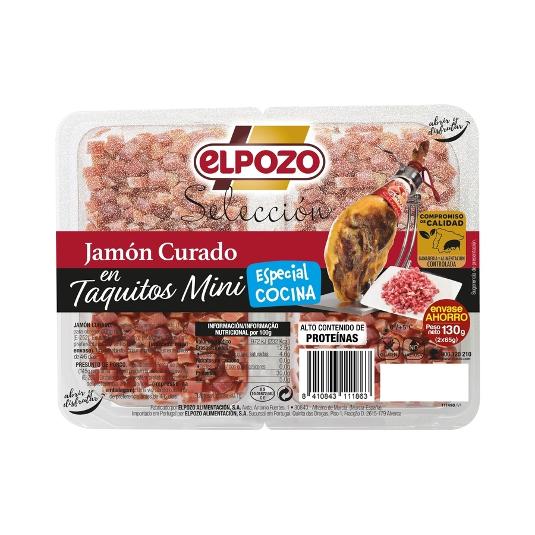 JAMON CURADO TAQUITOS MINI X2 ELPOZO PACK 130 GR