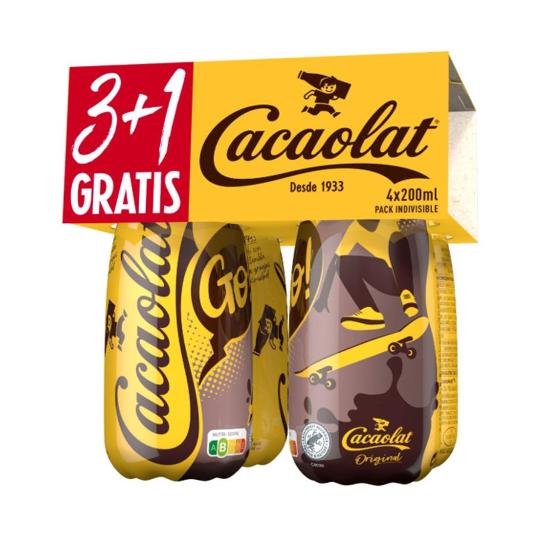 BATIDO CACAO 4X200 ML CACAOLAT PACK 800 ML