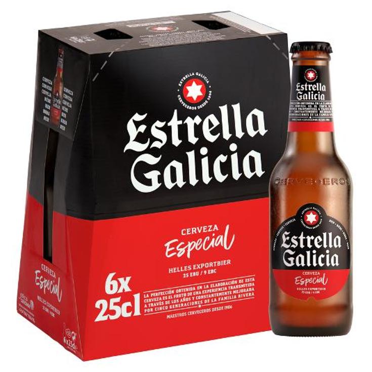 CERVEZA ESP.6X25CL 5,5º PRO.5+1 ESTR.GALICIA PACK 150 CL