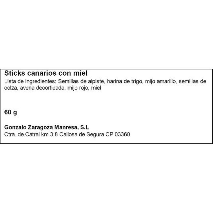 ALIMENTO CANARIOS BARRITAS X2 PIXTO BOLSA 60 GR