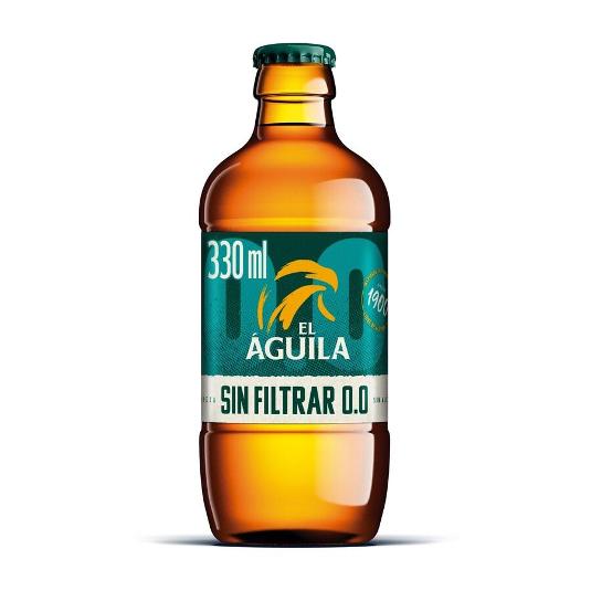 CERVEZA SIN FILTRAR 0,0 EL AGUILA BTLLA 33 CL