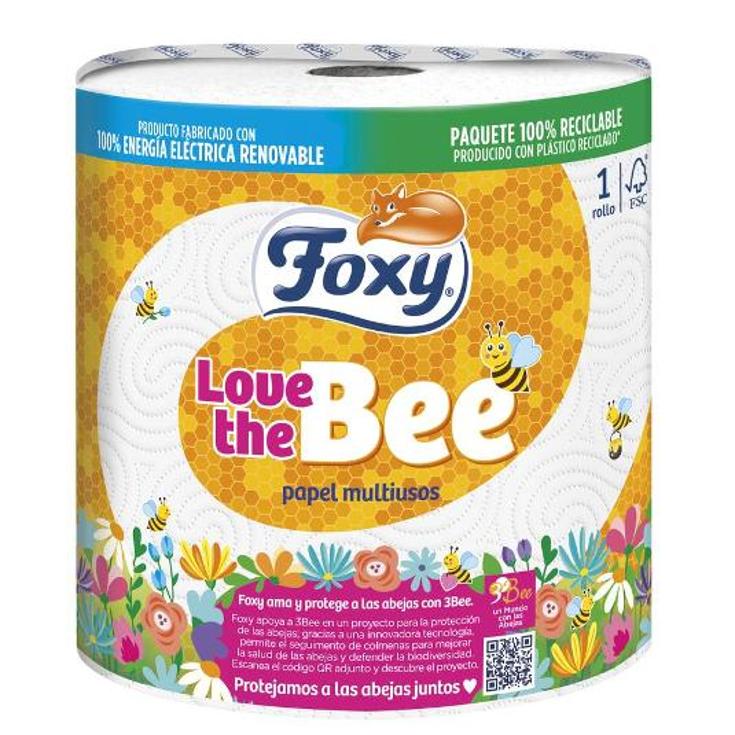 PAPEL COCINA "LOVE THE BEE" 2C. FOXY PQTE 1 UD