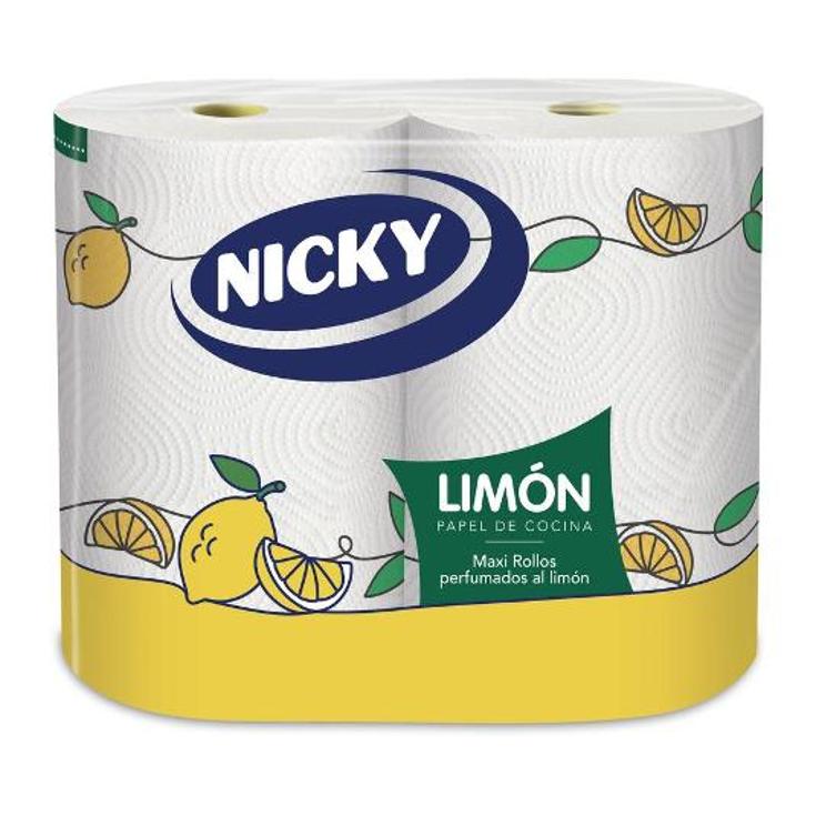 PAPEL COCINA LIMON MAXI 2 CAPAS NICKY PQTE 2 UD