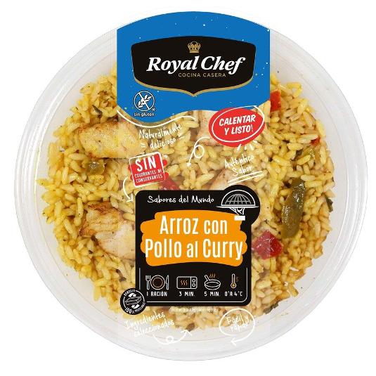 ARROZ POLLO CURRY REFRIGERADO ROYAL CHEF UNIDAD 300 GR