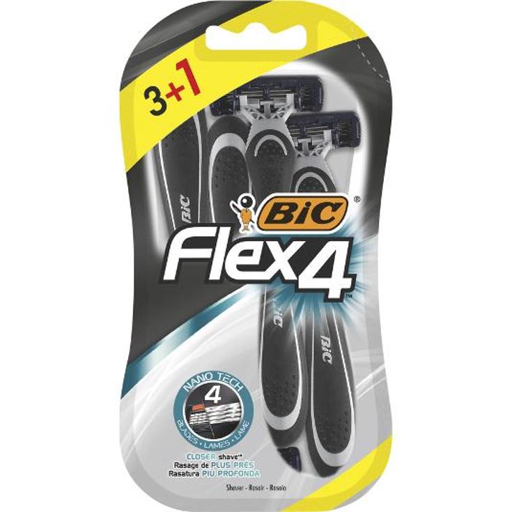 MAQU.AFEITAR 4 HOJAS FLEX 4 3+1 BIC BLIST 4 UD