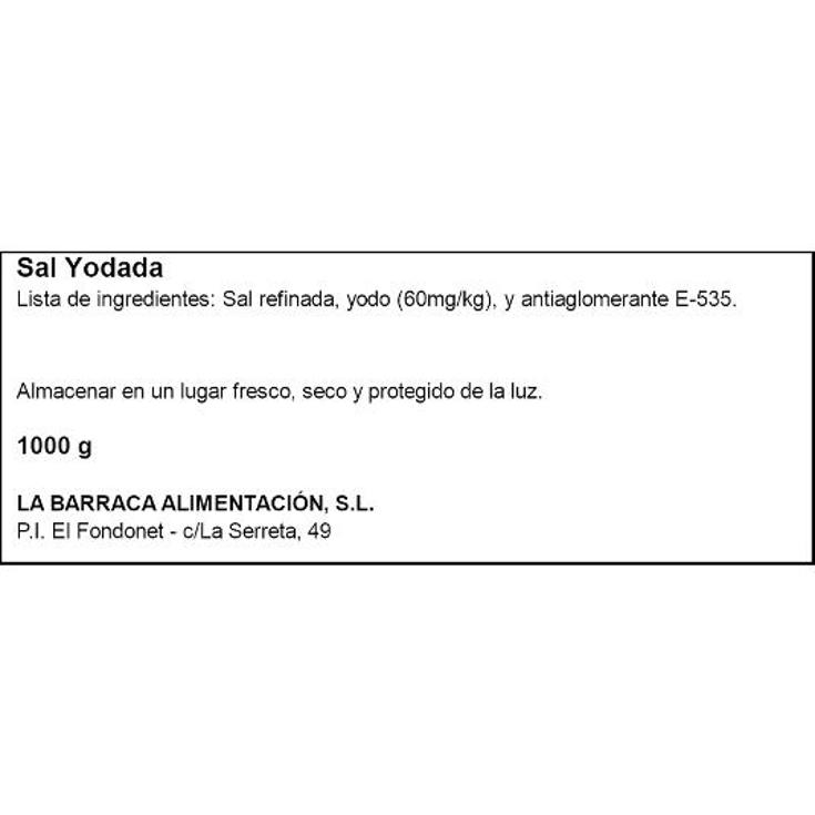 SAL MONODOSIS 1GR LA BARRACA CAJA 1000 UD