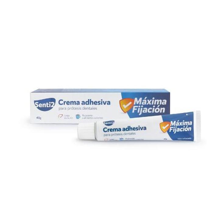 CREMA ADHESIVA PROTESIS DENTAL SENTI 2 TUBO 40 GR