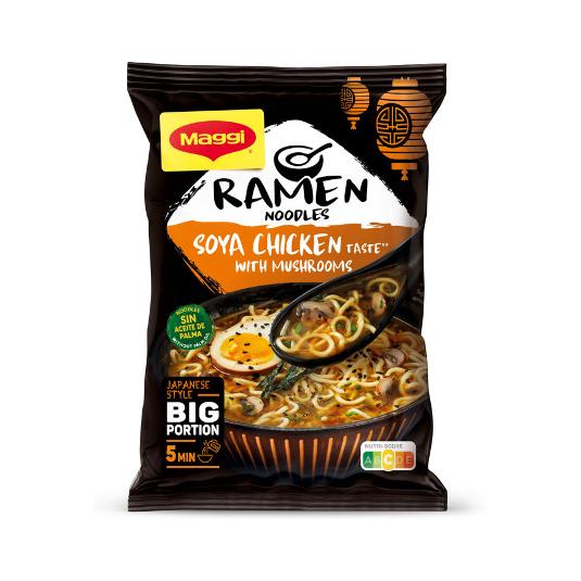 NOODLES RAMEN POLLO SOJA MAGGI PQTE 90 GR