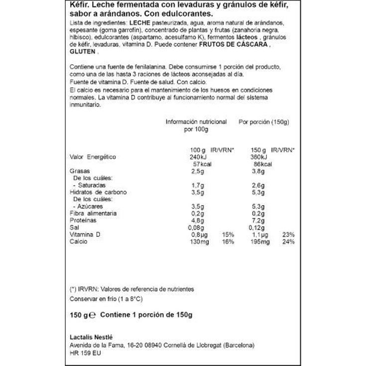 KEFIR ARANDANOS NESTLE TRRNA 150 GR