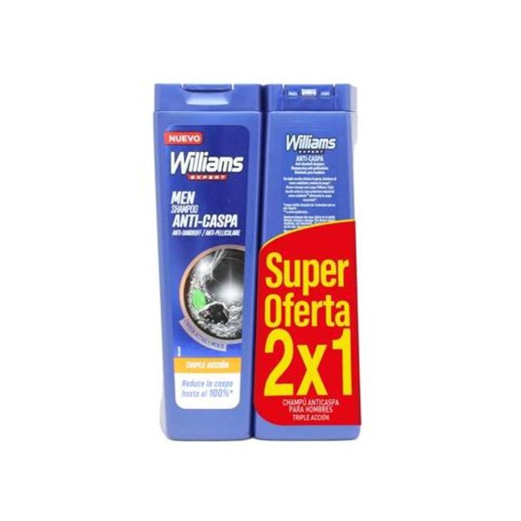 CHAMPU ANTIC.TRIPLE ACCION 1+1 WILLIAMS BTLLA 250 ML