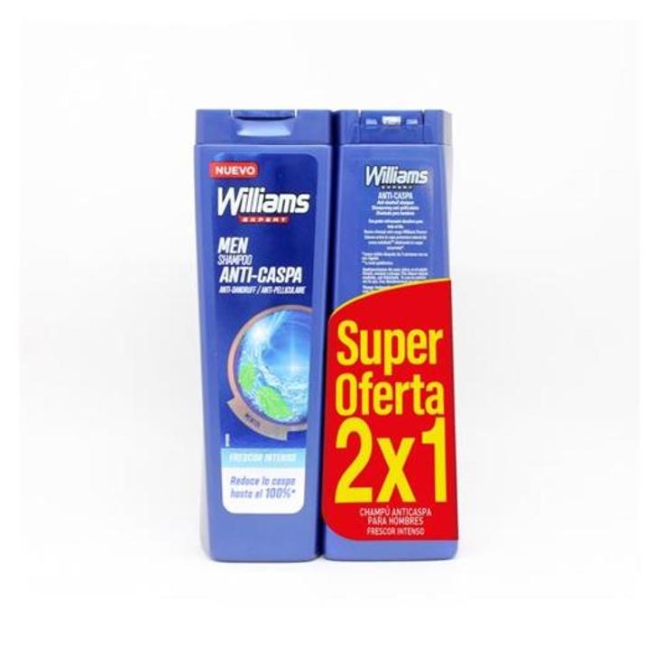 CHAMPU ANTICASPA REFRESH 1+1 WILLIAMS BTLLA 250 ML