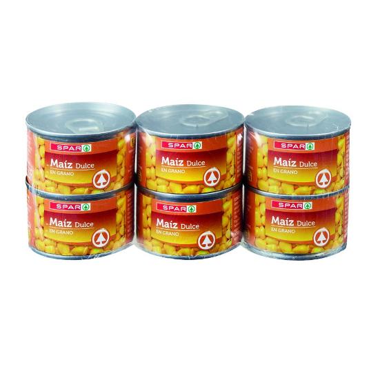 MAIZ DULCE 6X70 SPAR PACK 420 GR