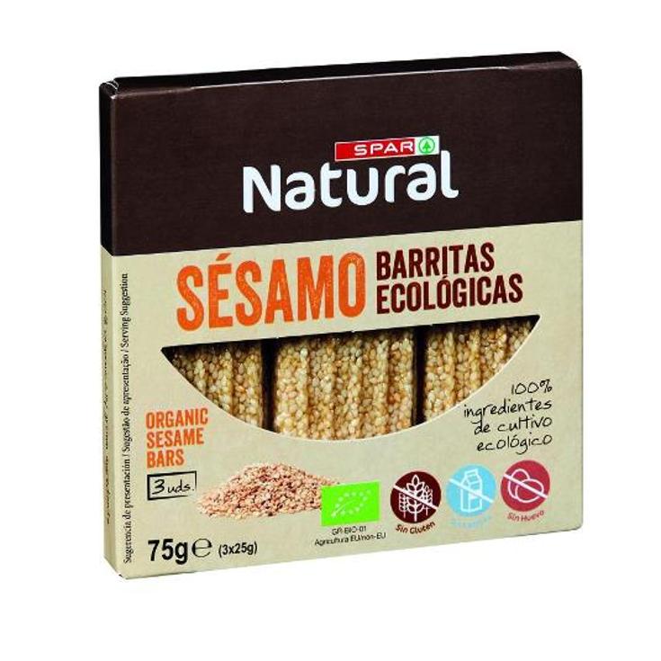 BARRITAS SESAMO BIO X3 SPAR NATURAL PQTE 75 GR