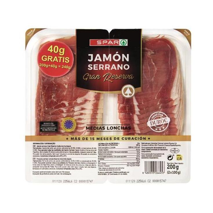 JAMON SERRANO G.RES M.LONCH 15M SPAR BLIST 200 GR