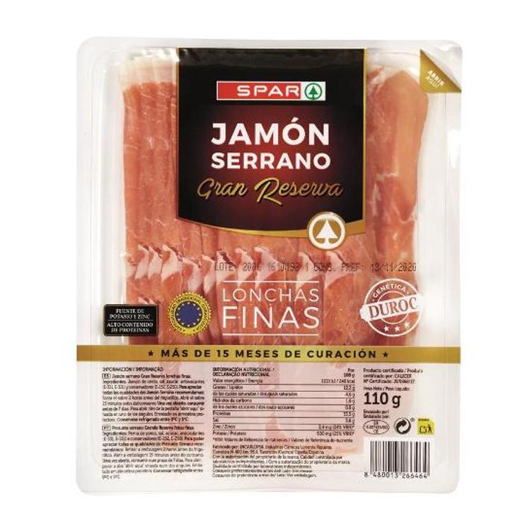 JAMON SERRANO G.RES L.FINAS 15M SPAR BLIST 110 GR