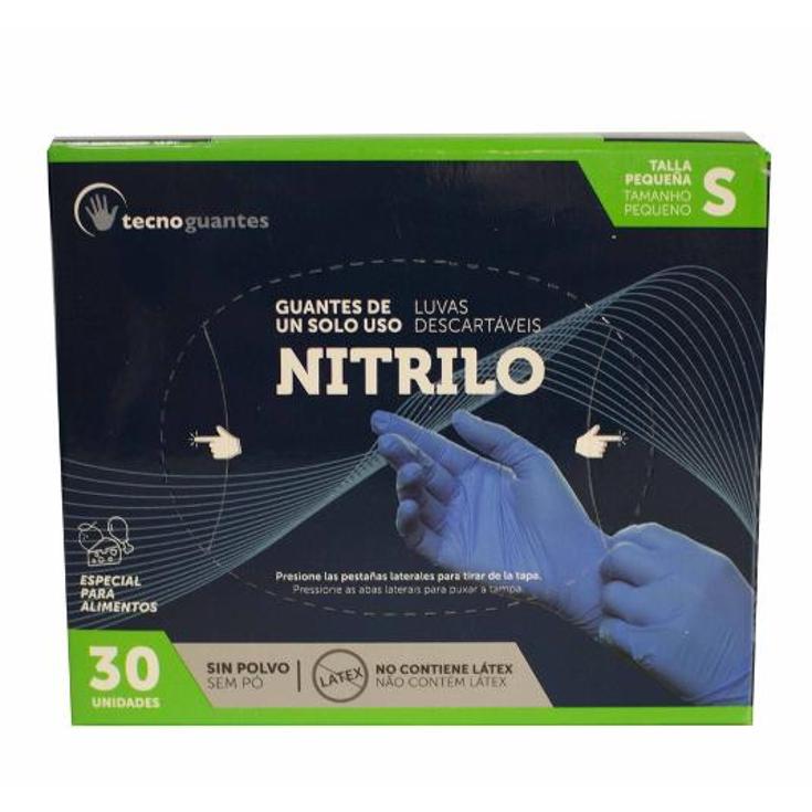 GUANTES NITRILO S/POLVO T/PEQU. TECNOGUANTES CAJA 30 UD