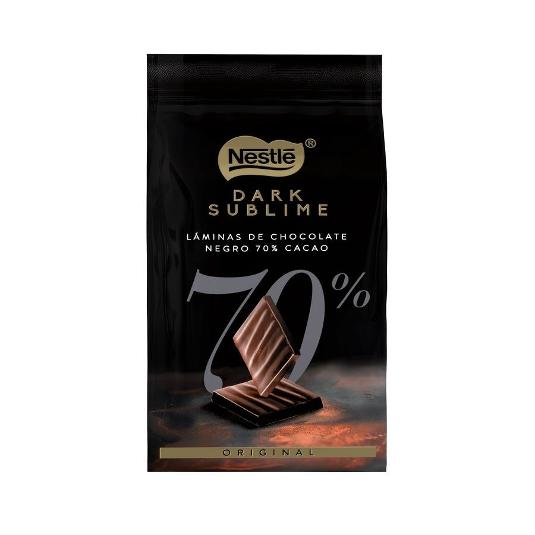 LAMINAS CHOC. DARK SUBLIME 70% NESTLE PQTE 150 GR