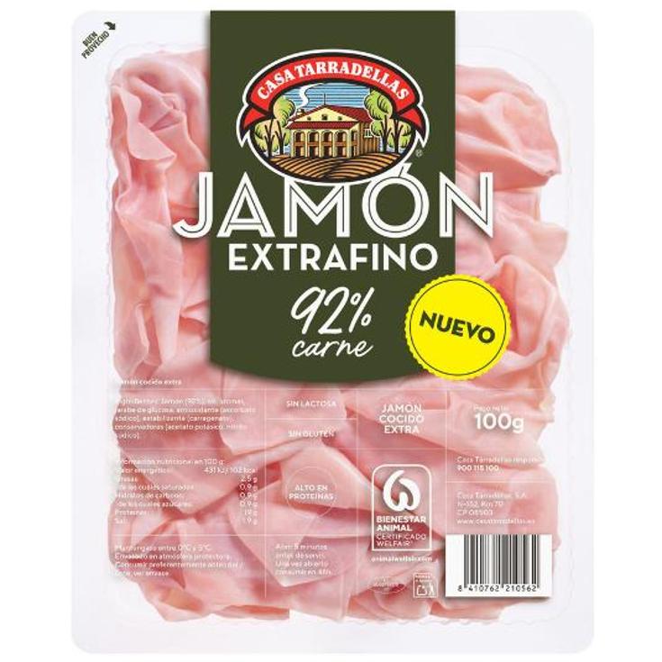 JAMON COCIDO EXTRAFINO TARRADELLAS SOBRE 100 GR