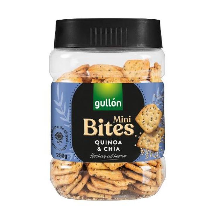 GALLETAS MINI BITES QUINOA CHIA GULLON BOTE 250 GR