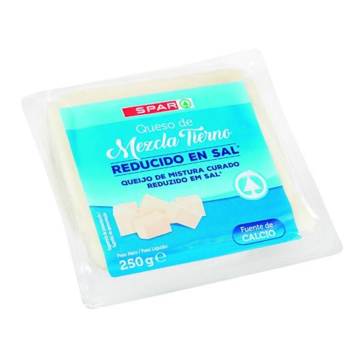 QUESO TIERNO BAJO SAL SPAR CUÑA 250 GR