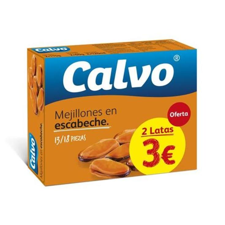 MEJILLONES 13/18 PACK 2X69GR CALVO LATA 138 GR