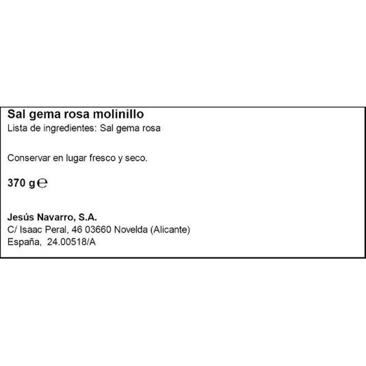 SAL ROSA HIMALAYA MOLINILLO CARMENCITA FRASCO 370 GR