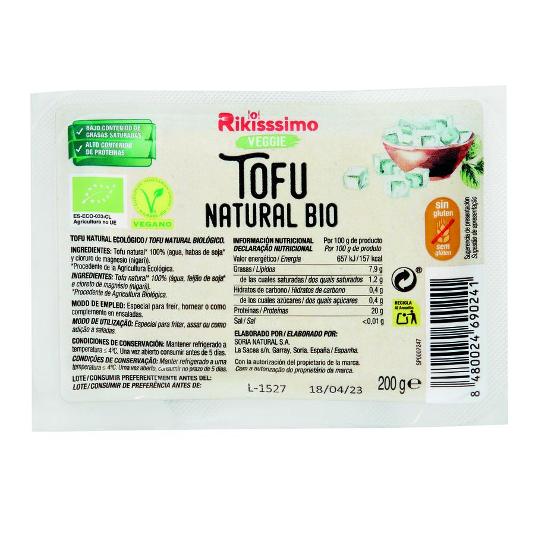 TOFU NATURAL BIO RIKISSSIMO UNIDAD 200 GR