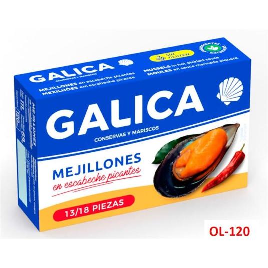 MEJILLONES ESCAB.PICANTES 13/18 GALICA LATA 69 GR