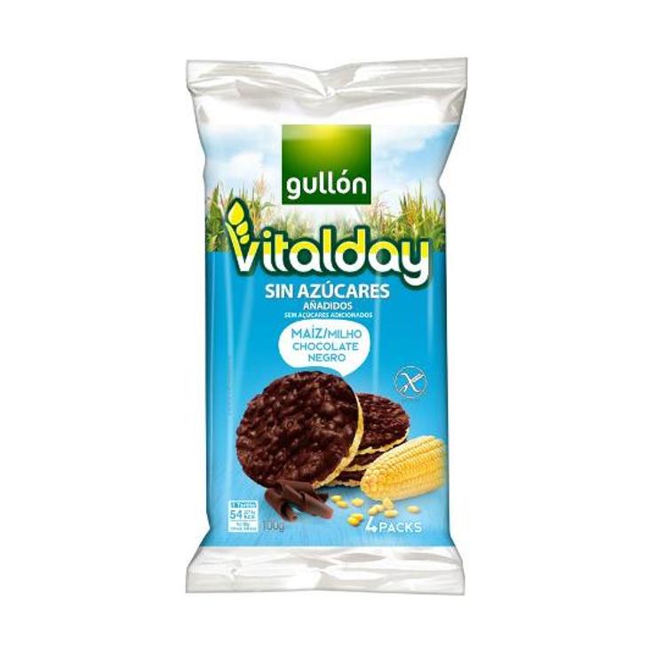 TORTITAS MAIZ CHOCOLATE S/AZUC. VITALDAY PQTE 100 GR