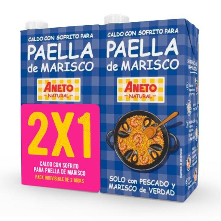 CALDO PAELLA MARISCO PACK 2X1LT ANETO PACK 2 LT