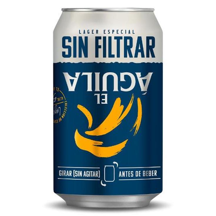 CERVEZA SIN FILTRAR 4,5º EL AGUILA LATA 33 CL