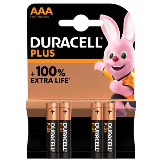 PILAS ALCALINAS PLUS AAA LR03 DURACELL BLIST 1 UD